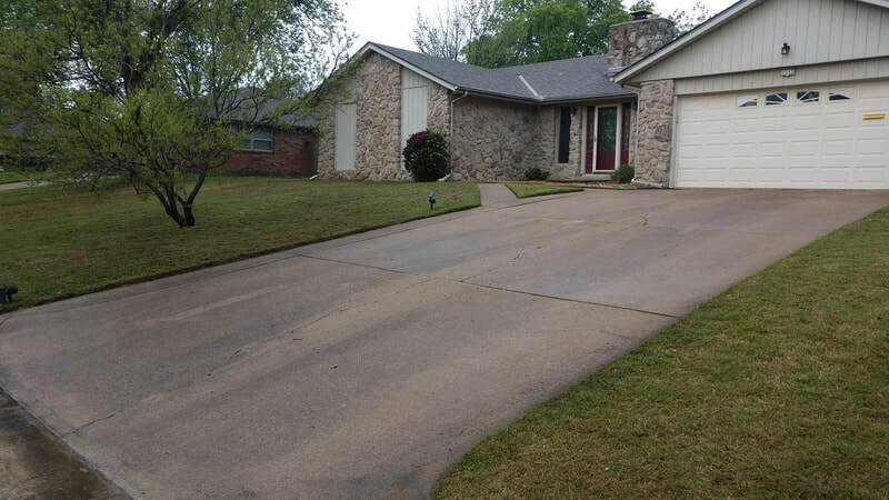 Cleanly edged driveway